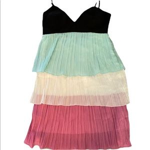 BNWOT ruffled dress with spaghetti straps